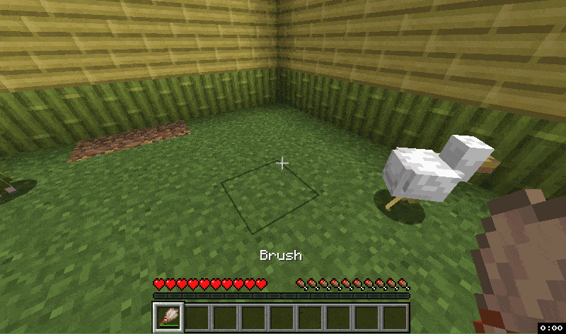 Brushable parrot/chicken
