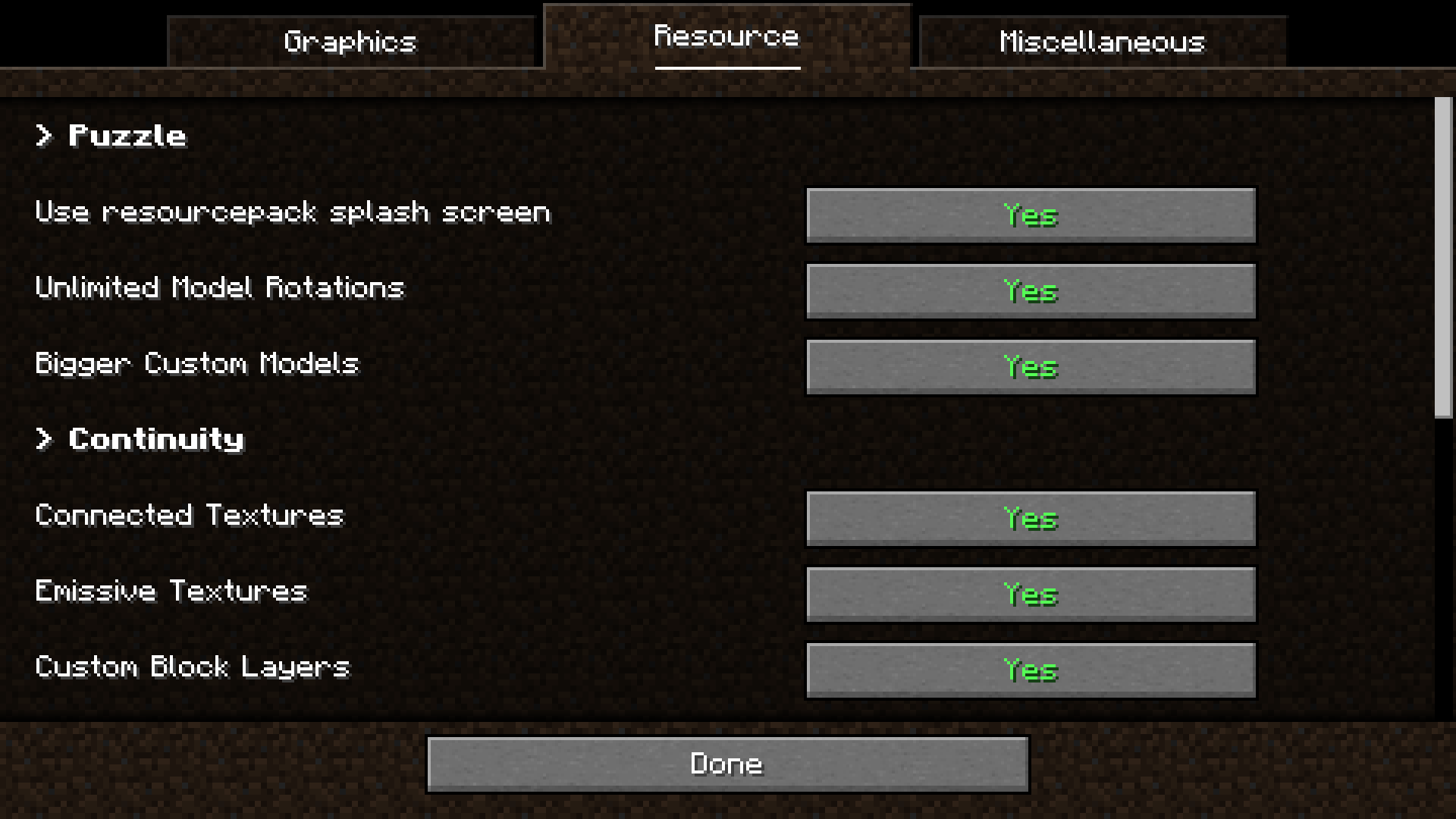 Puzzle provides a uniform way to access common settings