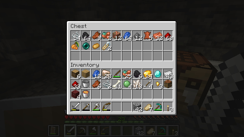 Progress in a world with the mod installed