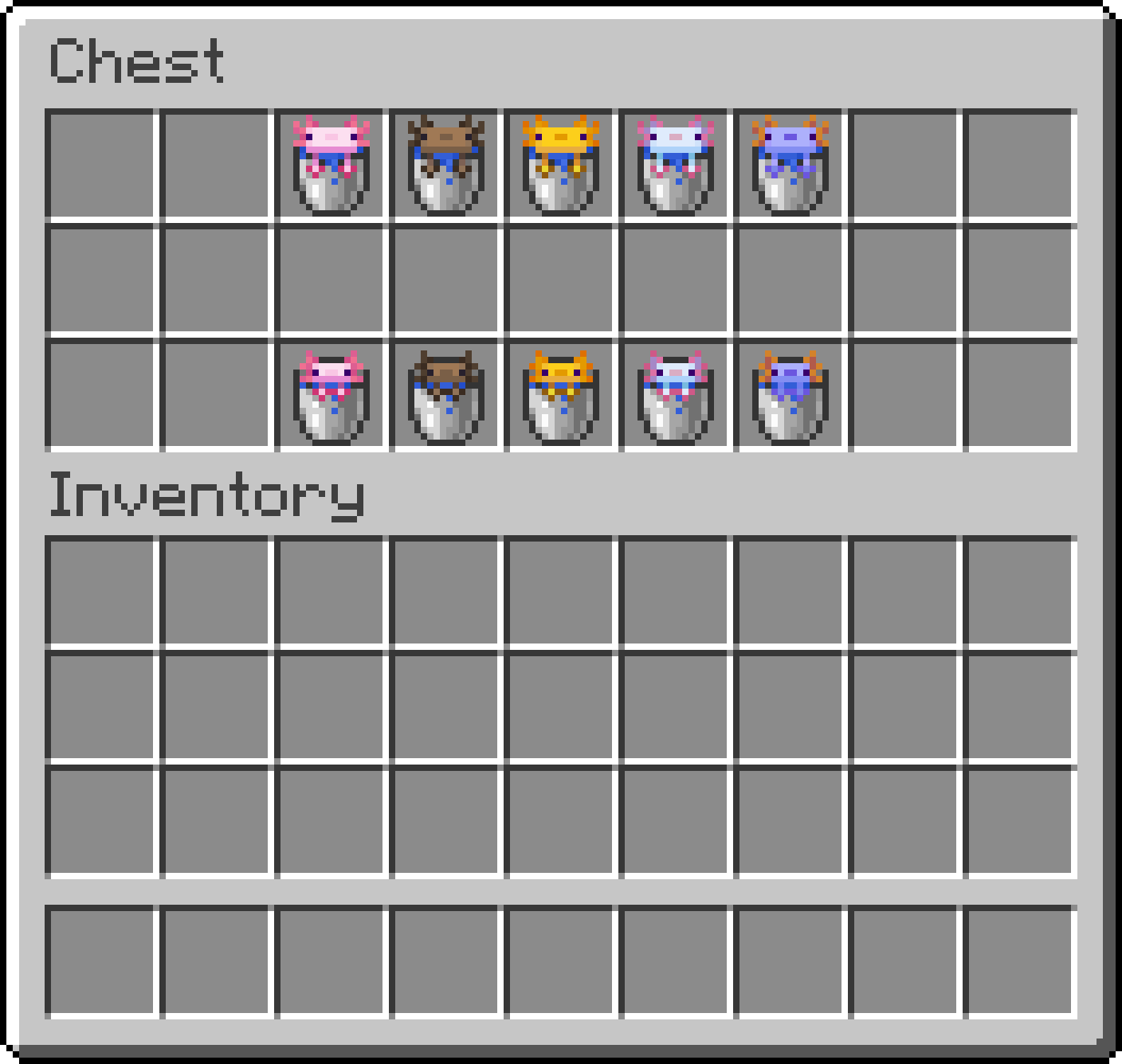 All variants in their buckets