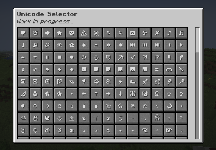 Stendhal Unicode Picker