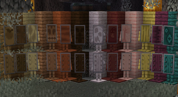 All 24 possible shield textures on display