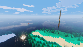 Trial Chamber tower near the ocean