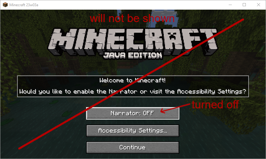 Crossed out Accessibility Screen