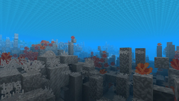 A bleached coral reef in a Red Meadow