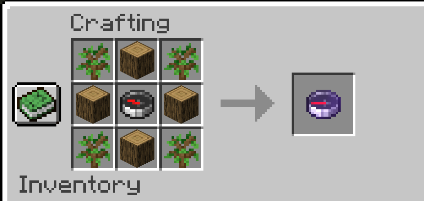 The recipe to craft the compass!