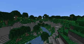 River through a tropical plateau