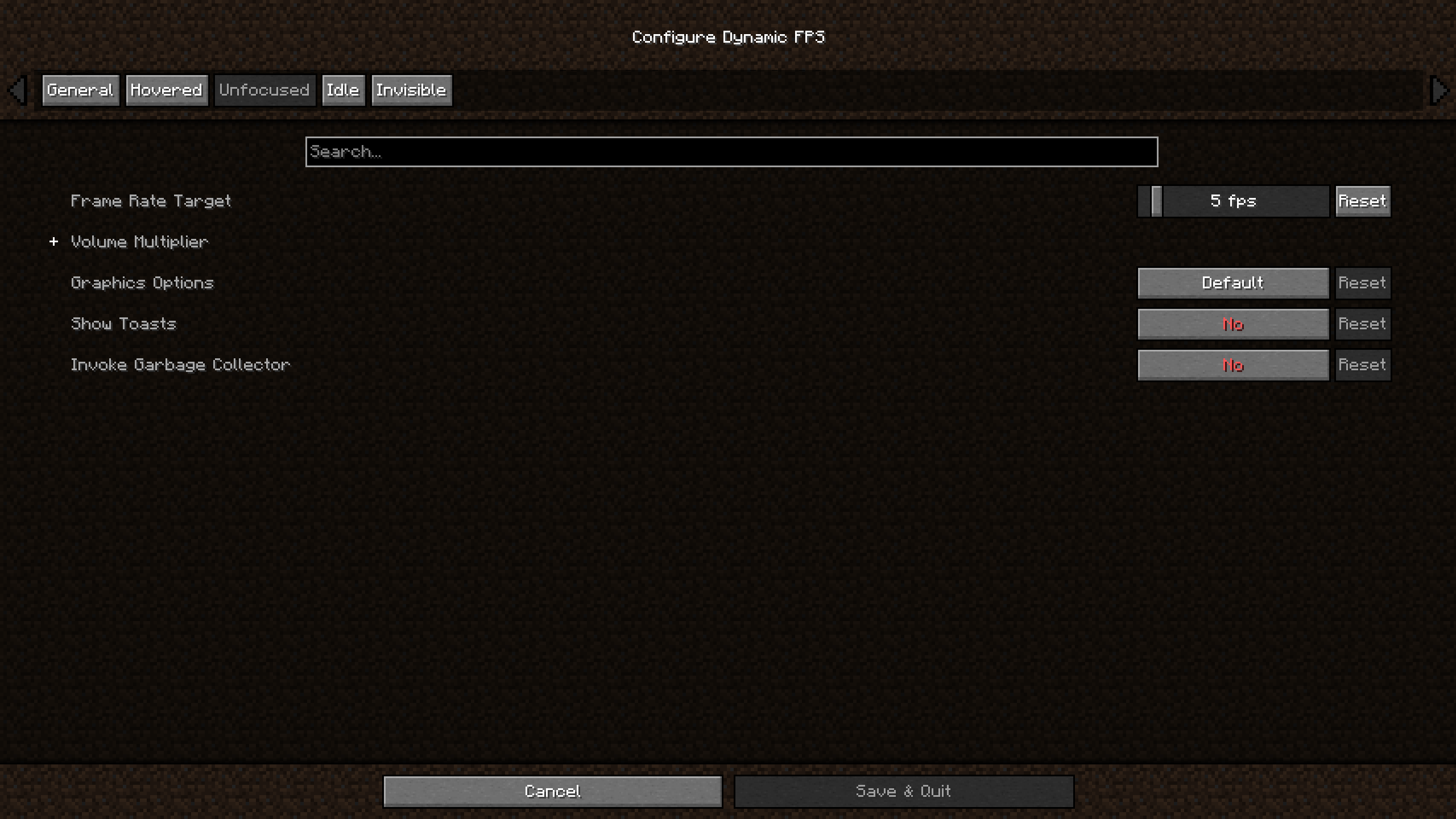Per Status Config