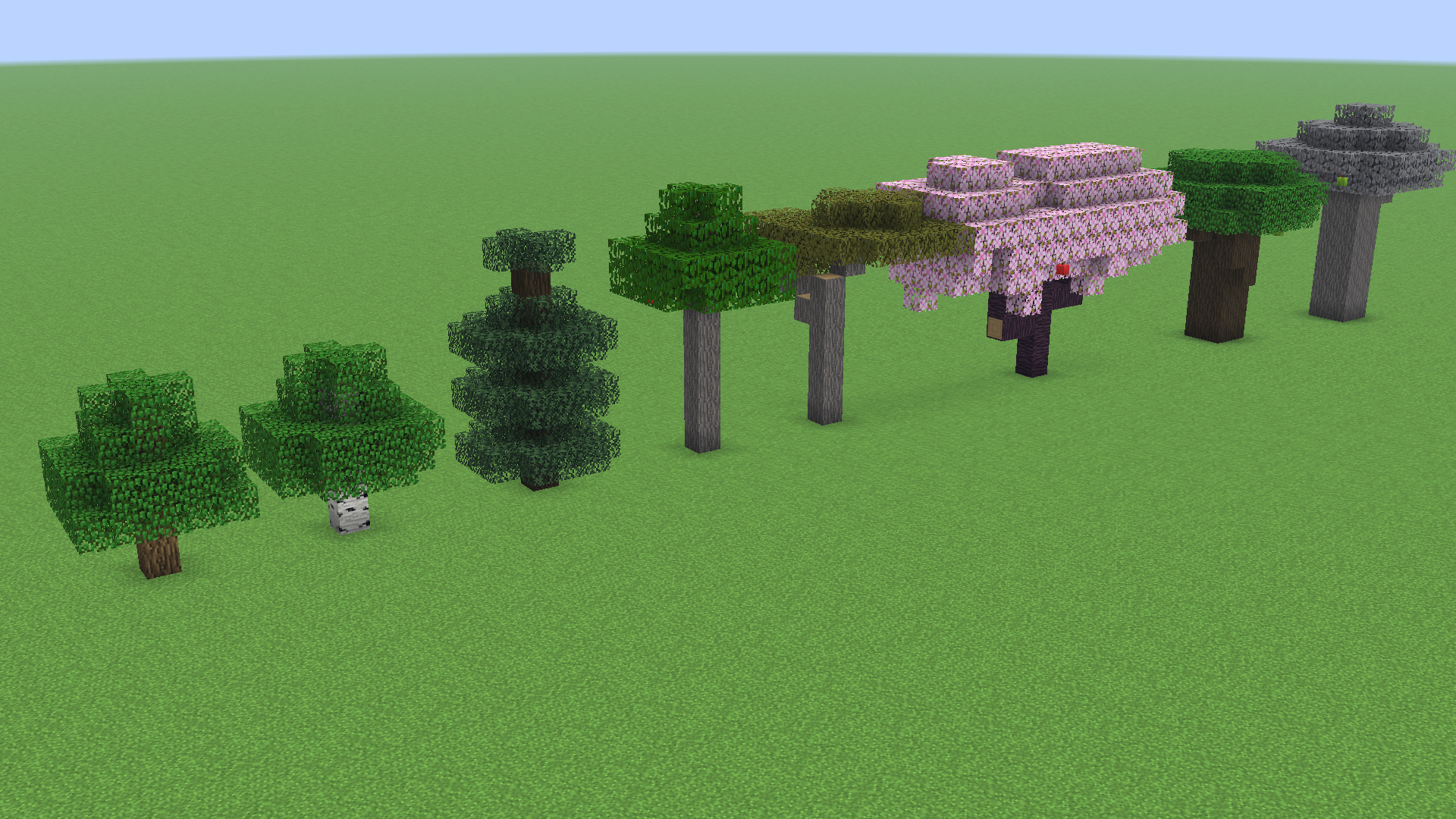 Petrified oak tree biome variants