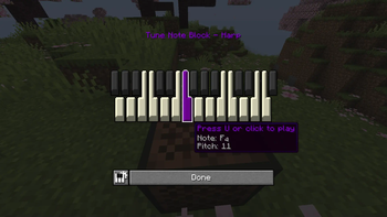 Glissando's note block GUI