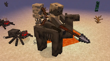Parched and Husk on a Camel Husk with Jungle Weapon Variants