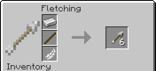 New fletching table usage The new UI for the Fletching Table, as well of a new arrow type