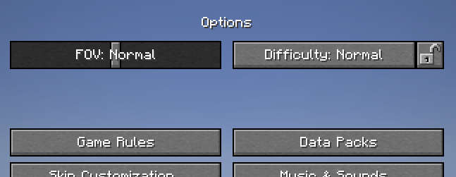 Buttons location: Options Body