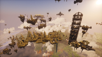 Golden floating islands