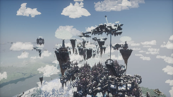 Glaciated floating Islands