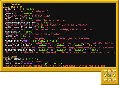 Ship Reader methods
