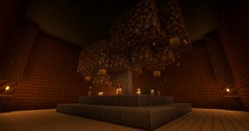 A Golden Apple Tree inside a Woodland Mansion