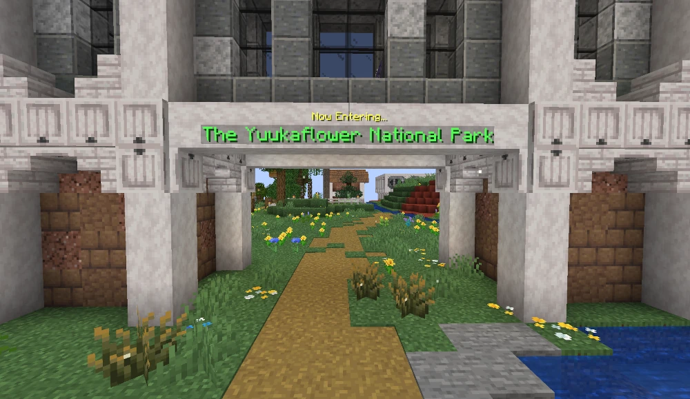 The entrance to Yuukaflower National Park