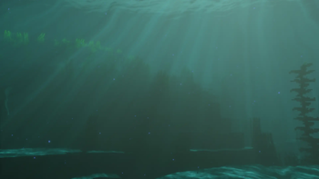 Under water