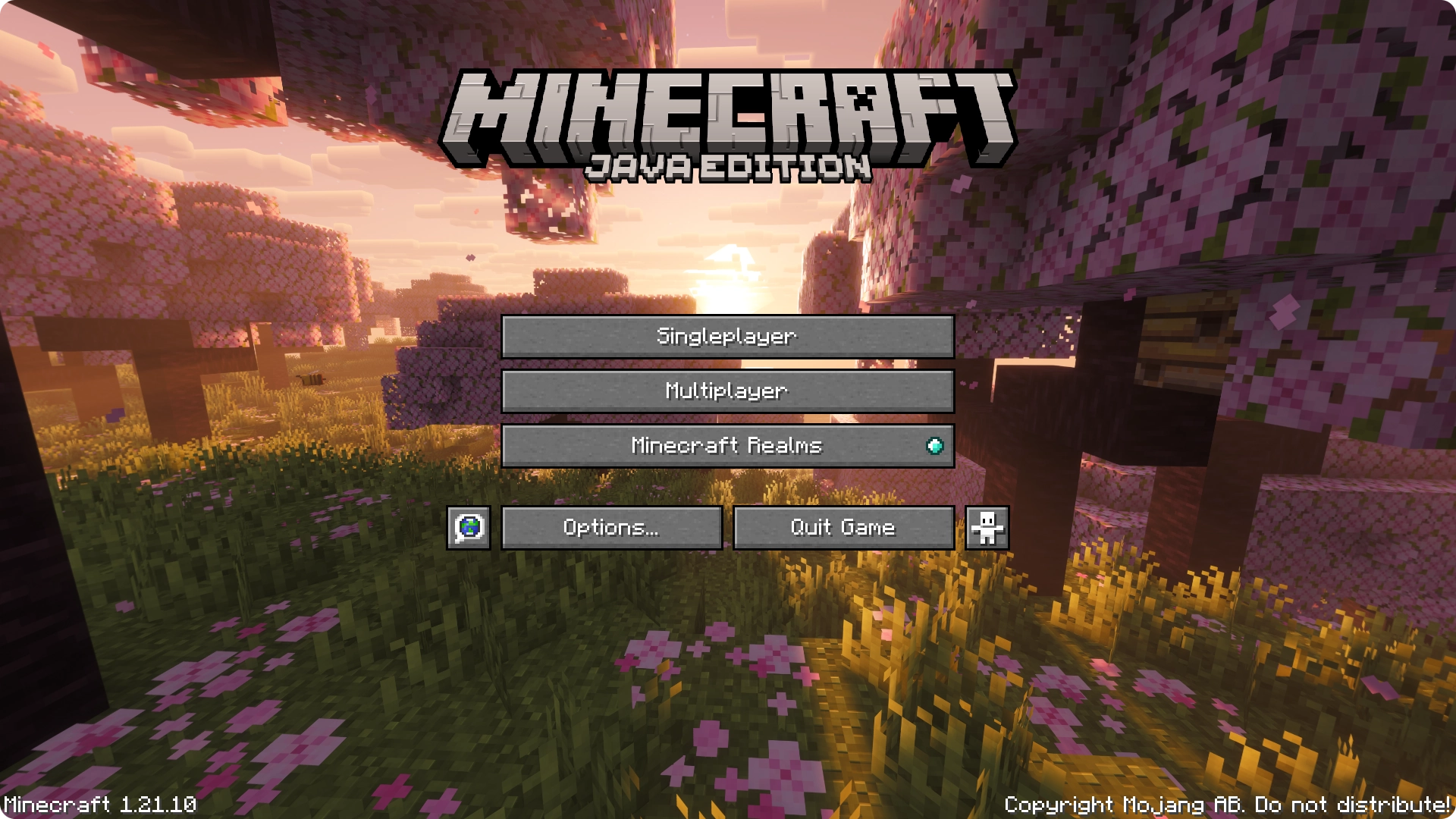 Main Menu with Cherry Blossom Panorama