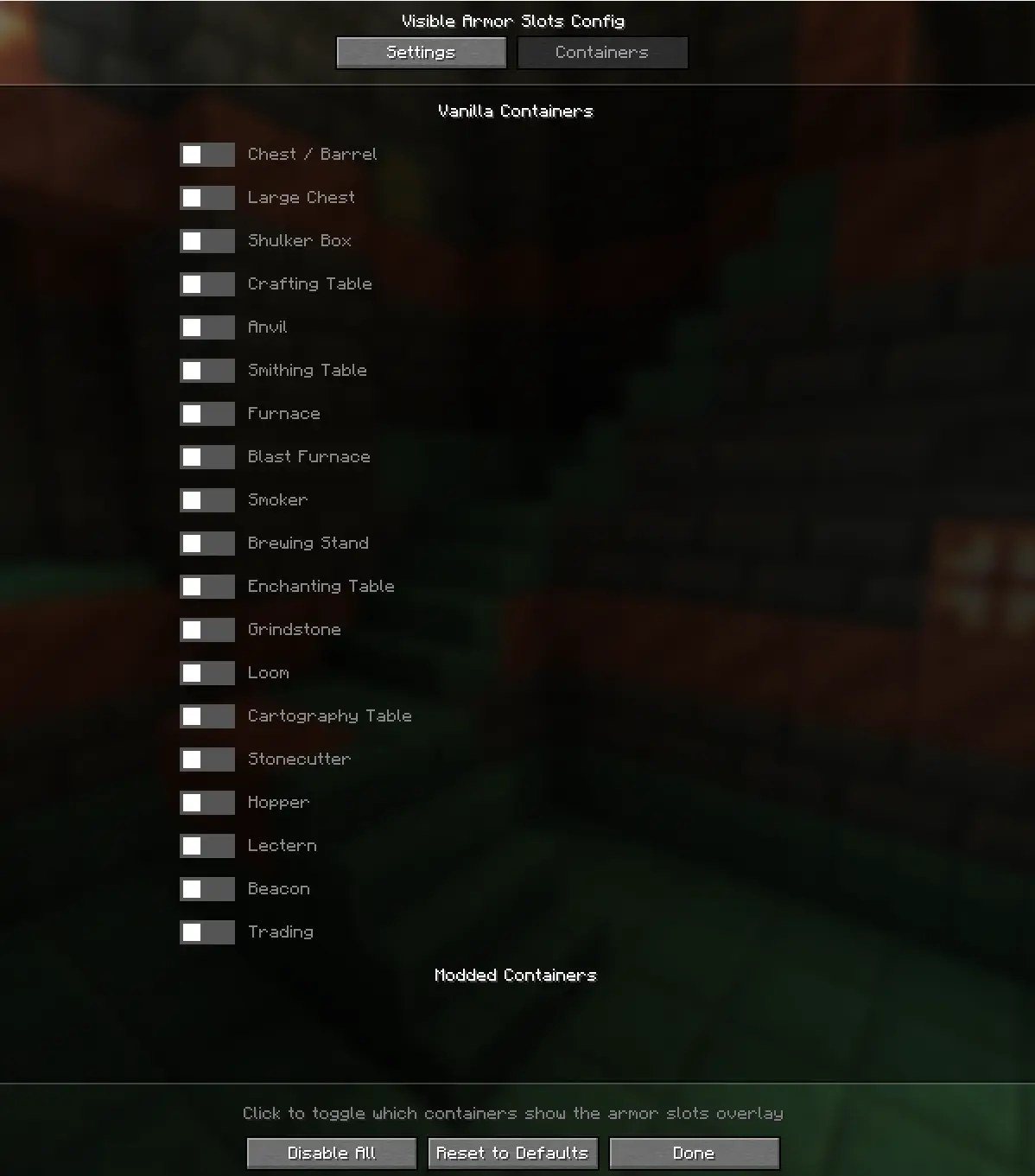 Vanilla Containers