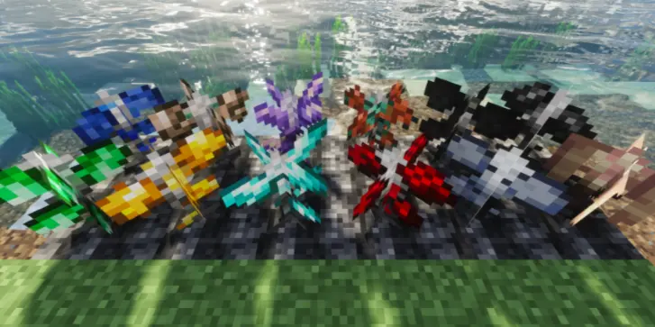 All vanilla Overworld ore crops