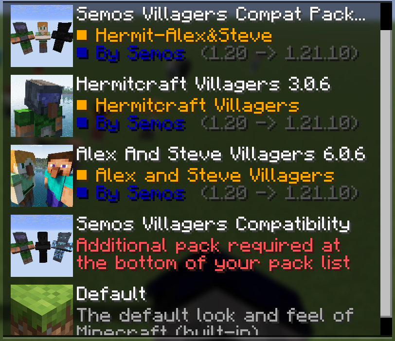 Pack order