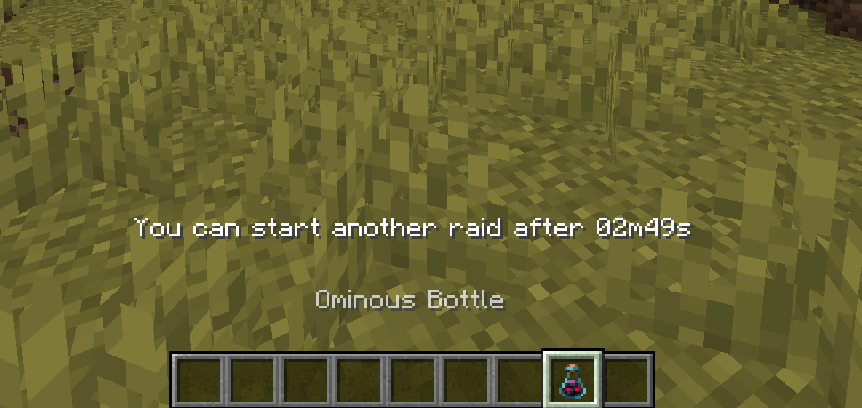 Cooldown annoucer while holding Ominous Bottle
