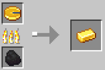 Melt Dynamical Compass to a Gold Ingot Recipe