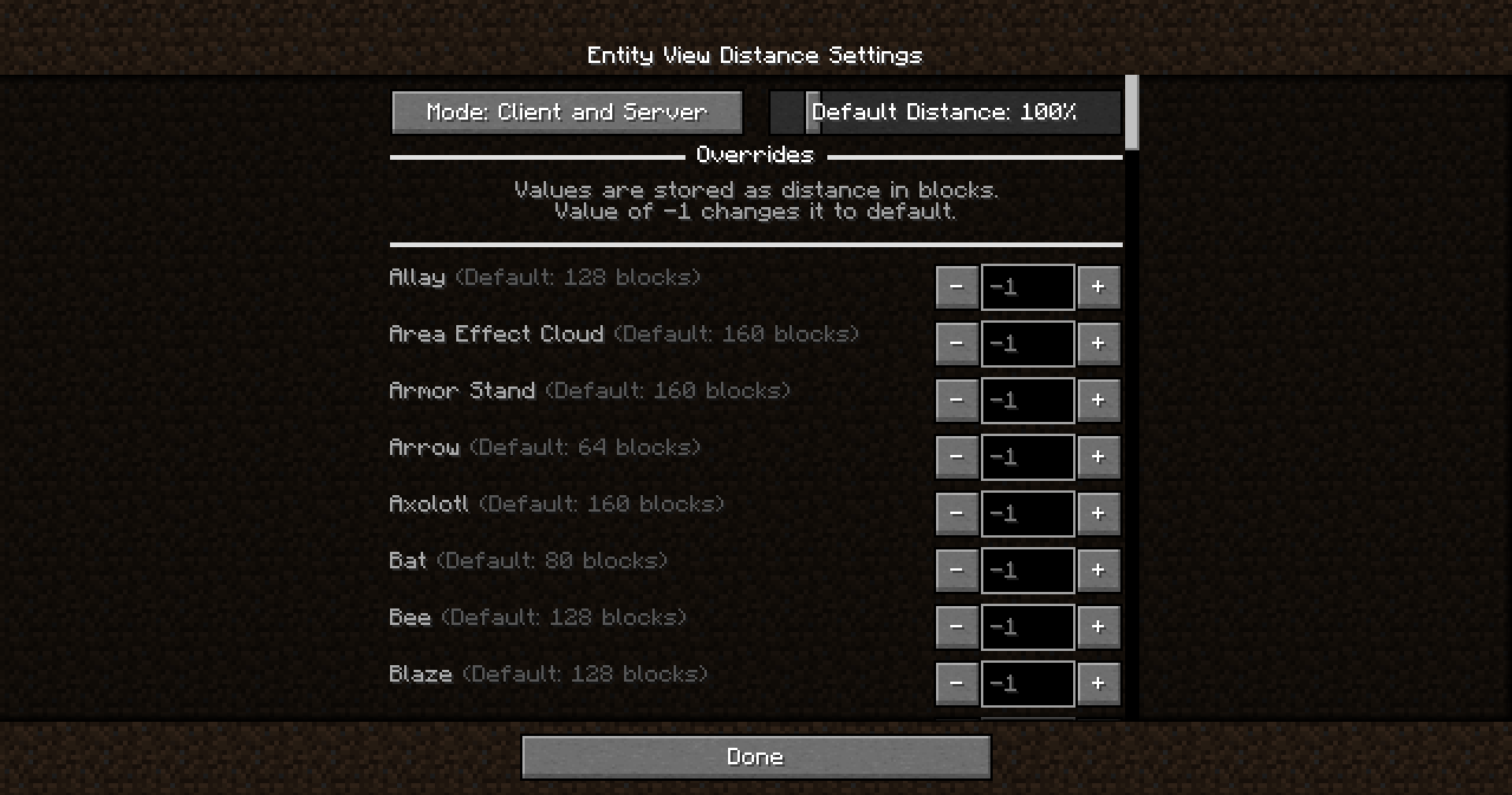 Screenshot of the UI