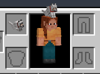 Wearing a wolf on head