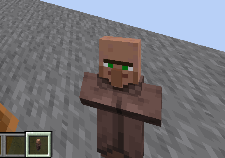 Holding a villager