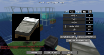 Rendering a bed/item