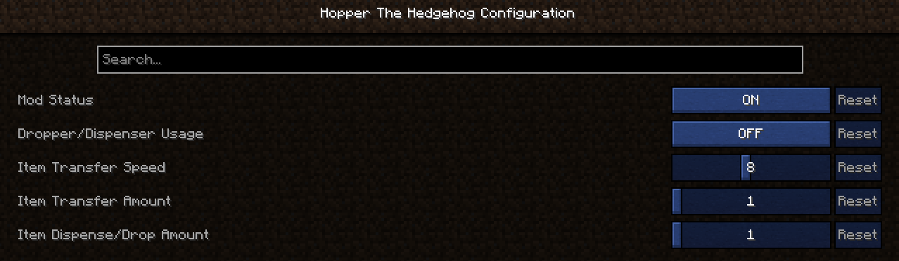 Mod Menu Configuration