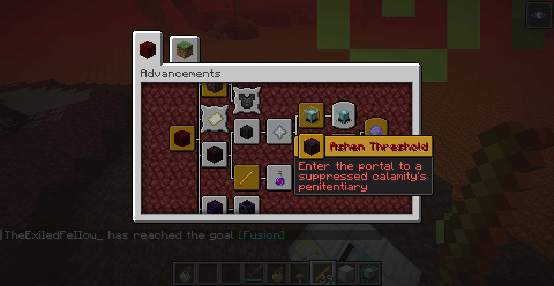 New advancements related to the mod/data pack