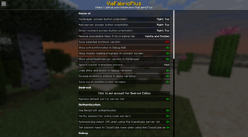 Settings Menu