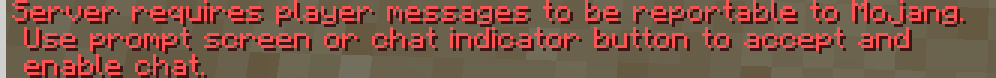 Reporting required chat message (NCR)