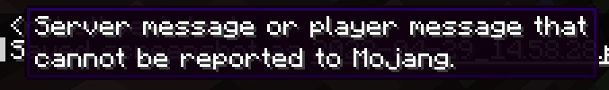 Unreportable message tooltip