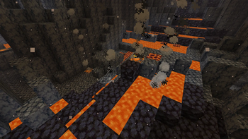 A cluster of geysers in the basalt delta