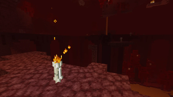 Blaze torch found a nether fortress