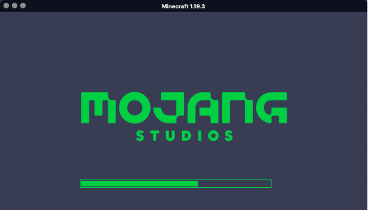 A simplified representation of a Minecraft window, with the Mojang Studios logo in Modrinth green.